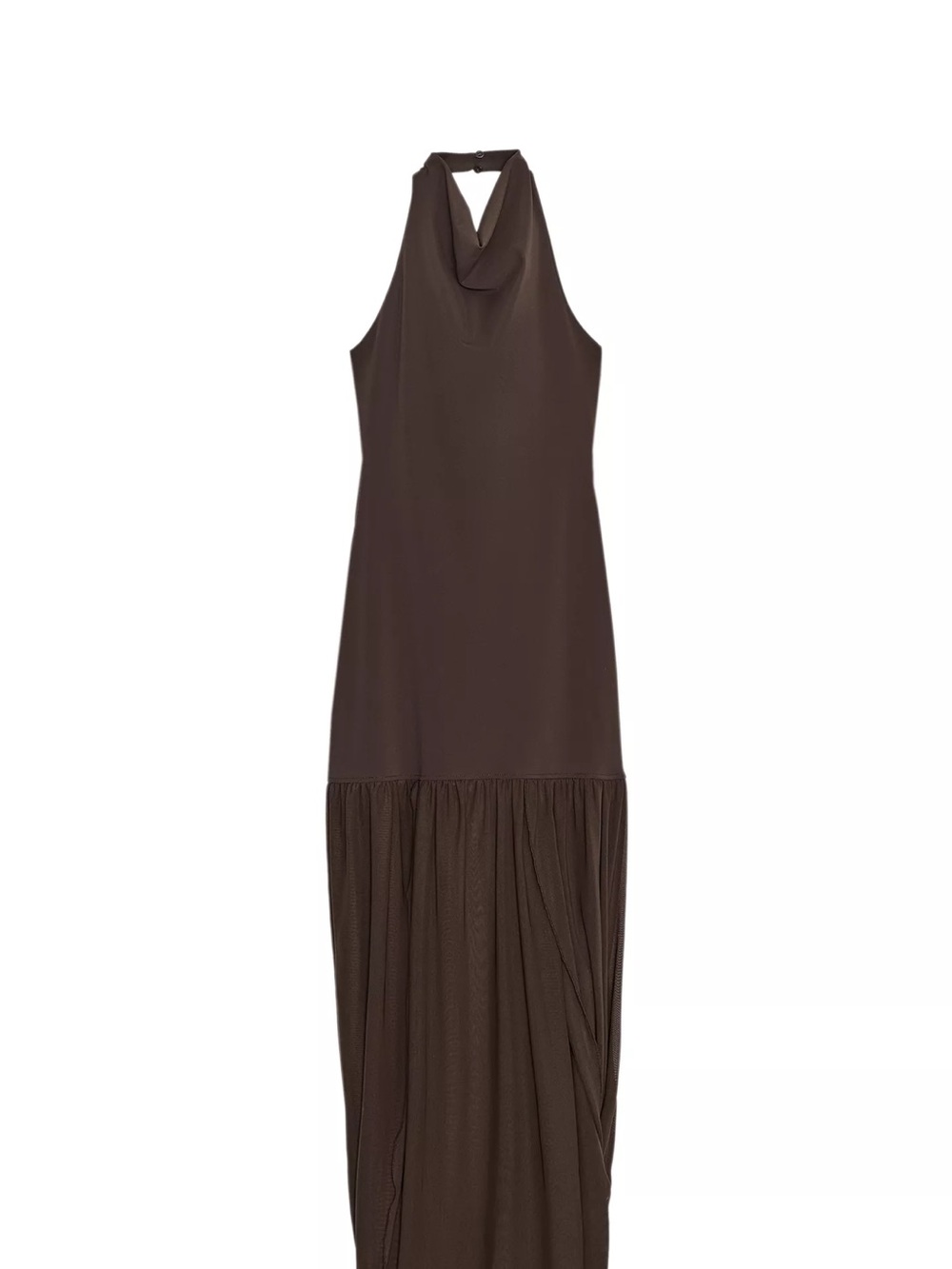 Zara Chocolate Brown Halter Midi Dress